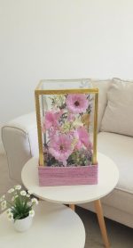 گیفت گل خشک مکعب کوچک