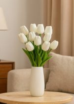 شاخه لاله لمسی سفید پک ۱۰ عددی