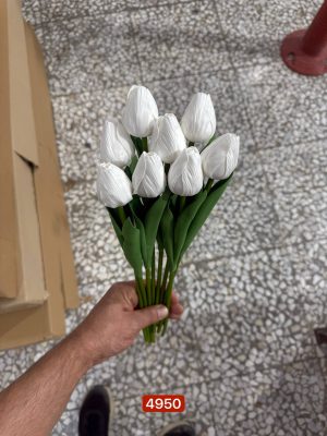 لاله فومی برگدار سفید VIP