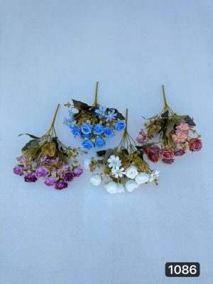 بوته رز مینیاتوری شکوفه دار (پک 12تایی )