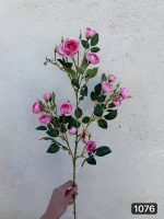 شاخه رز و غنچه مینیاتوری ۱۴ گل ( پک6تایی )