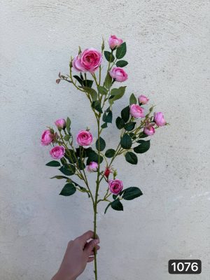 شاخه رز و غنچه مینیاتوری ۱۴ گل ( پک6تایی )