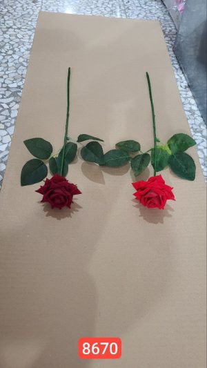 شاخه رز  مونتاژی سایز ۲ با برگ درشت (جعبه 50تایی )