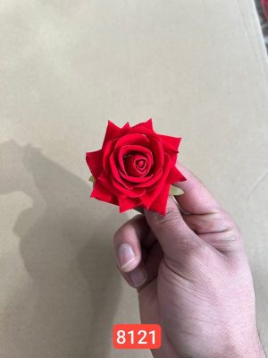 سرگل رز مخمل قرمز کوچک ( پک 42 تایی )