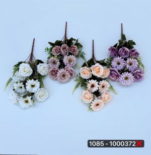 بوته رز و شکوفه کاج دار ۱۱ شاخه( پک 4عددی)