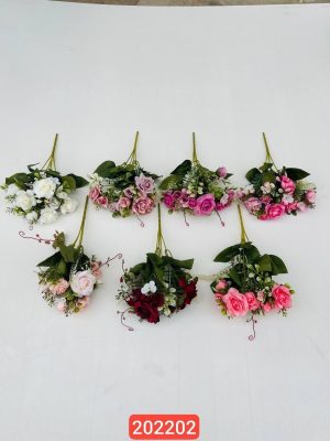 بوته رز و غنچه مینیاتوری 10گل(پک ۱۲تایی)