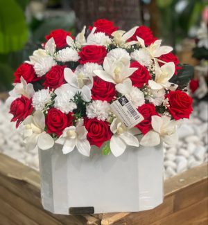 باکس چرمی گل رز