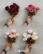 بوته رز برگ سوخته 7 گل(پک10تایی)